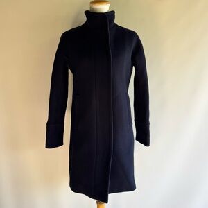 J. Crew Stadium Cloth by Nello Gori Navy City Coat - sz 00